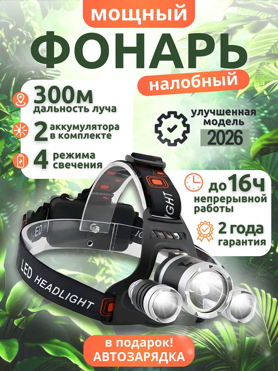 Мощный фонарь на голову