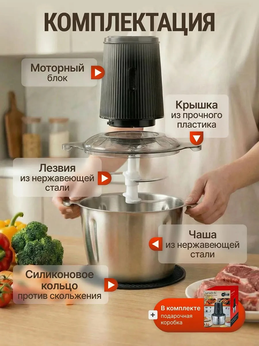 Комплектация кухонного измельчителя